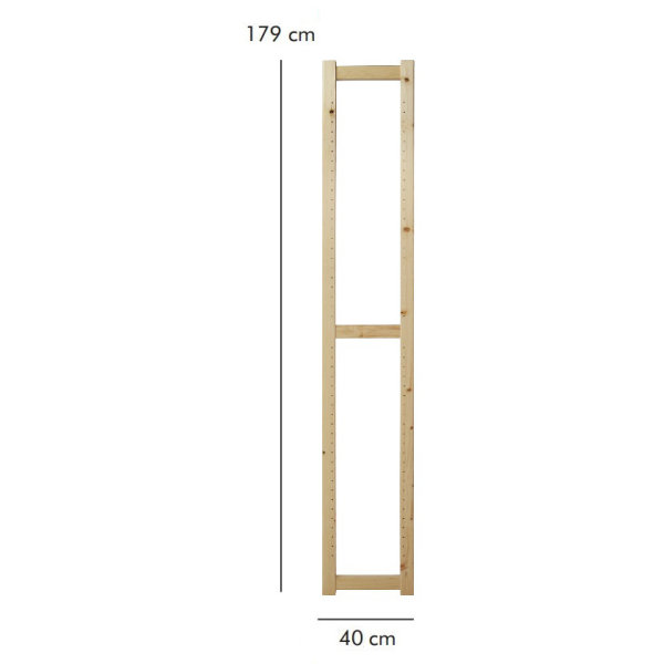 ABC Reolstige HxD: 179x40 cm, natur