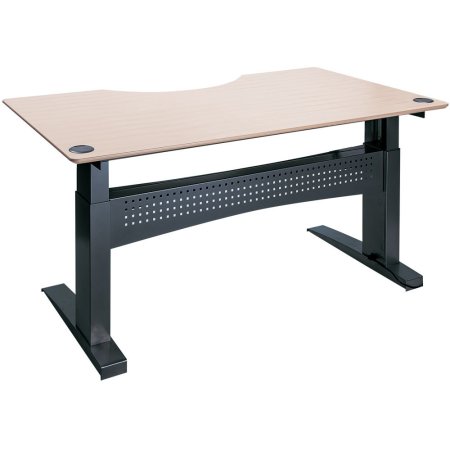 Easy stand 160 hæve/sænkebord centerbue ahorn/sort