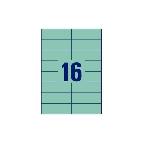 Avery 3454 farvede etiketter, 105 x 37mm, grøn