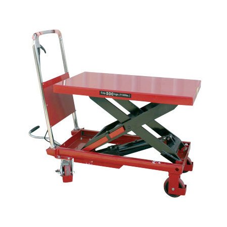 Mobilt løftebord med fodpumpe, 500 kg, 340-900 mm