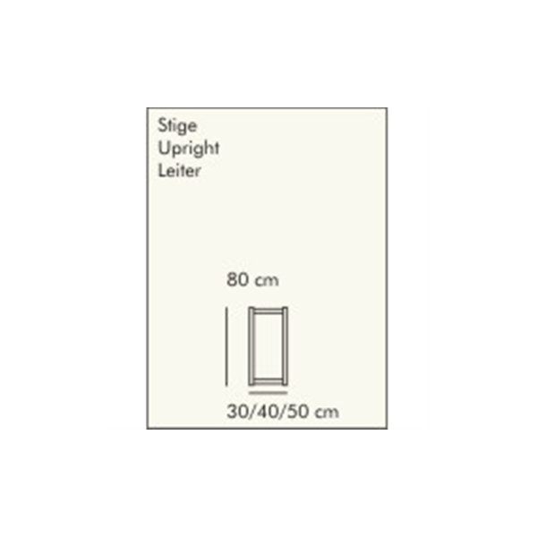 ABC Reolstige HxD: 80x30 cm, hvidlaseret