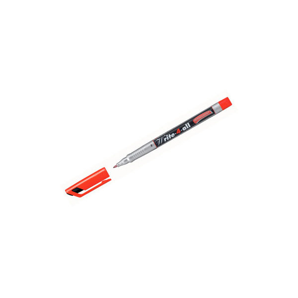 Stabilo Write-4-all permanent marker, fine, rød