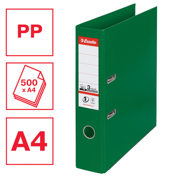 Esselte No.1 brevordner A4, 75mm, grøn
