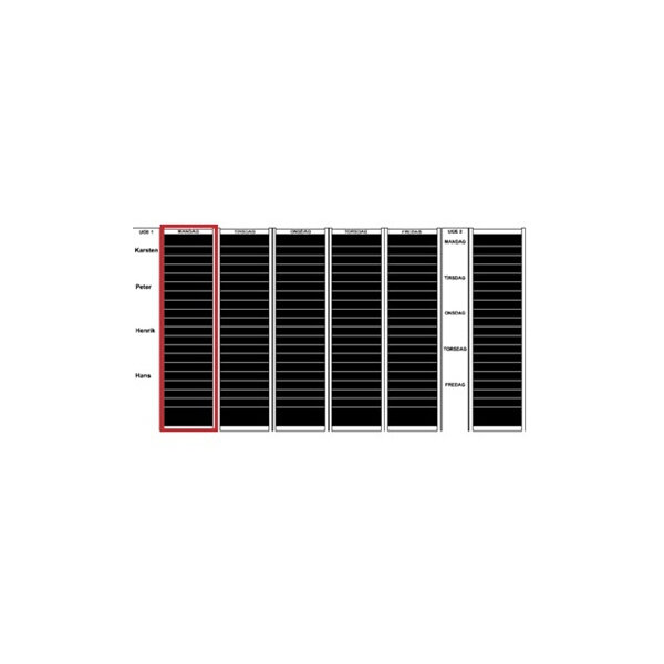 Plan-dex kortmodul A5 tværformat 30 mm, 35 stk