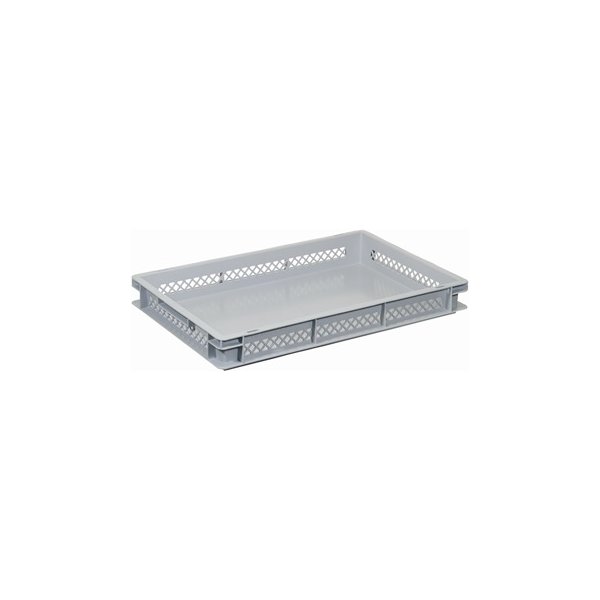 Lagerkasse perforeret 15 liter,(LxBxH) 60x40x7,5cm