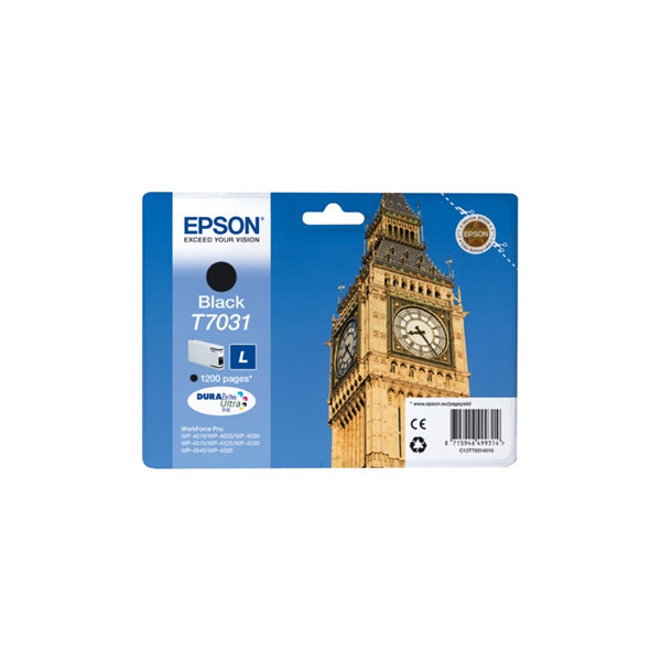Epson nr.T7031/C13T70314010 blækpatron, sort, 1200