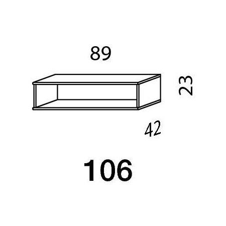Mistral sektion 106 Reol åben Antracit