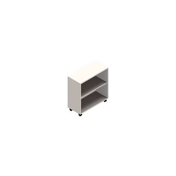 Jive reol m/2 rum hvid decor laminat, D35 cm