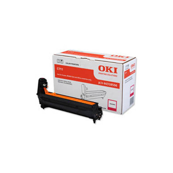 OKI 44318506 lasertromle, rød, 20000s