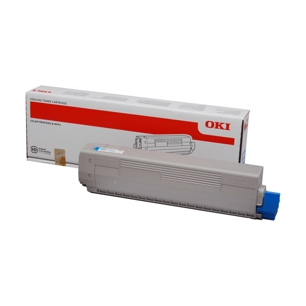 OKI 44844507 lasertoner, cyan, 10.000s