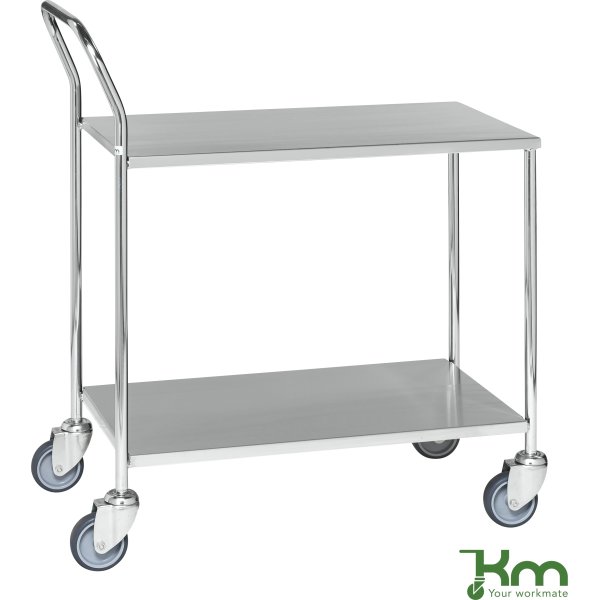 Serveringsvogn 2 hylder,84x43x97 cm