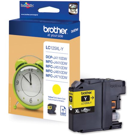 Brother LC125XLY blækpatron yellow 1200s.