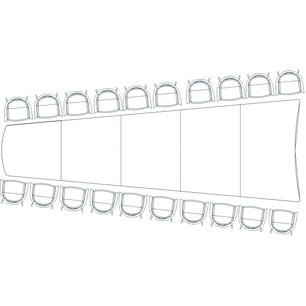 Switch medie konferencebord bøg laminat 214x625 cm
