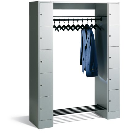 CP åben garderobe inkl. 10 opbevaringsbokse