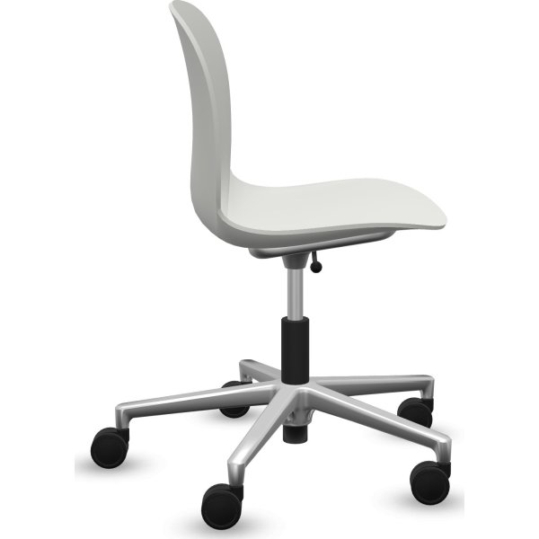 RBM Noor mødestol Off white med Alu base