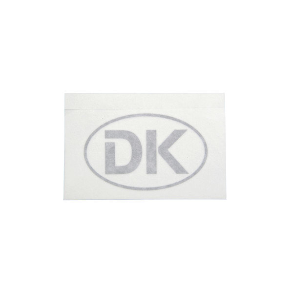 Rawlink DK-skilt, sølv/transparent