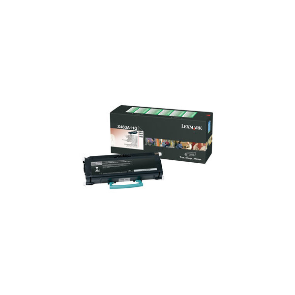 Lexmark X463A11G lasertoner, sort, 3500s