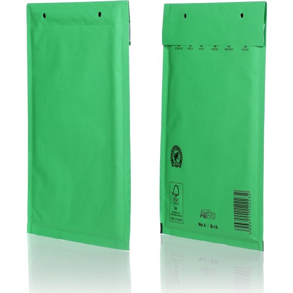Airpro boblekuvert 200x275mm, grøn
