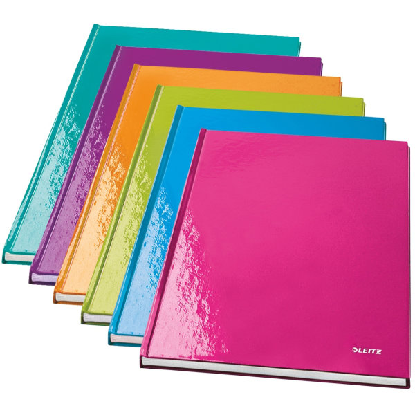 Leitz WOW notesbog A4, linjeret, lilla