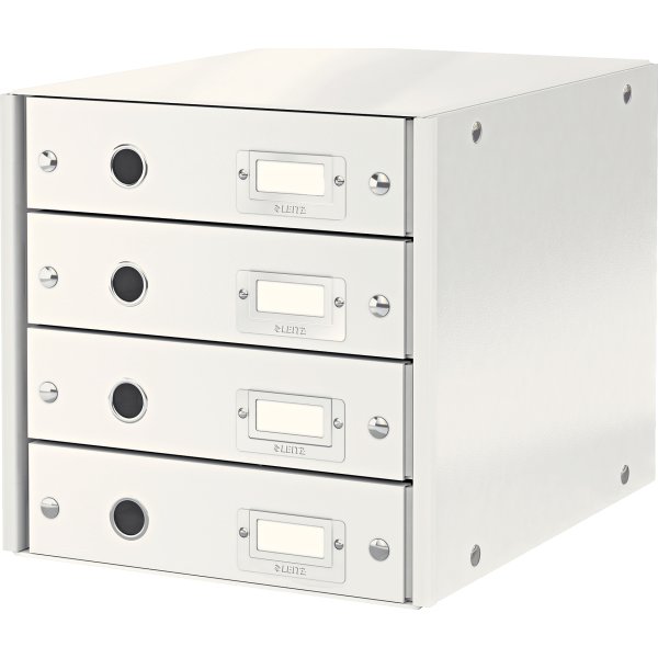 Leitz Click & Store skuffekabinet 4 rum, hvid