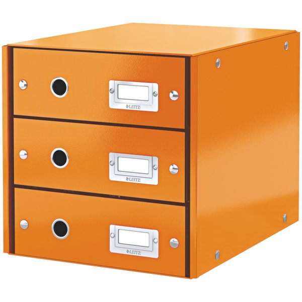 Leitz Click & Store skuffekabinet 4 rum, orange