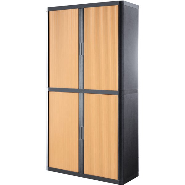 Paperflow Easy Office 2 m, 4 hylder, Antracit/bøg