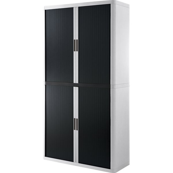 Paperflow Easy Office 2 m, 4 hylder, Hvid/sort