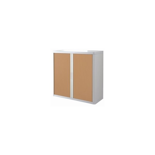 Paperflow Easy Office 1 m, 2 hylder, Hvid/bøg