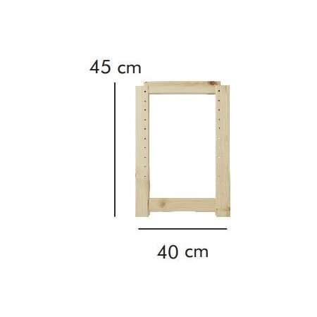 ABC Reolstige HxD: 45x40 cm, natur