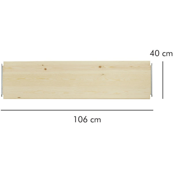 ABC hylde LxD: 106x40 cm, natur