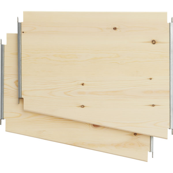 ABC overgangshylde, 2 stk., 39 cm, natur