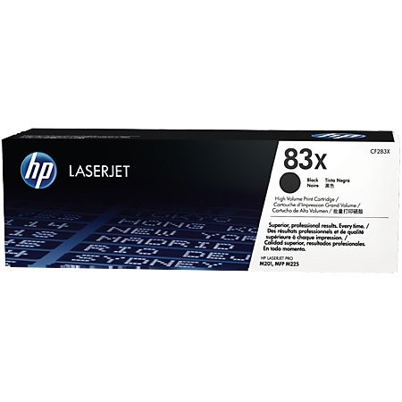 HP 83X/CF283X Lasertoner, sort, 2200 s.