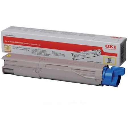 OKI 45862837 lasertoner, gul, 7300s.