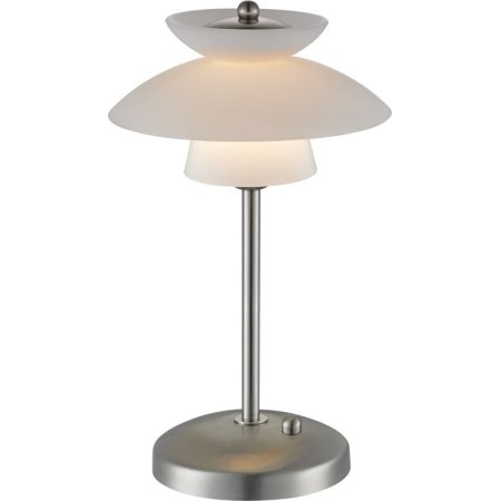 Mini Dallas bordlampe H 30 cm børstet stål