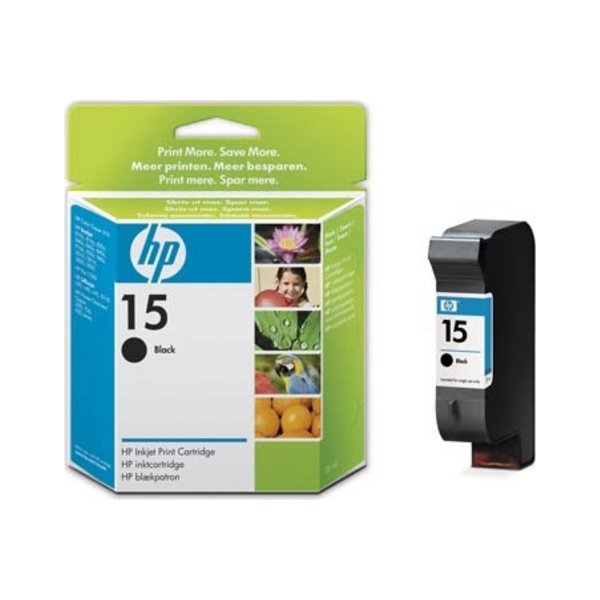 HP nr.15/C6615DE blækpatron, sort, 500s