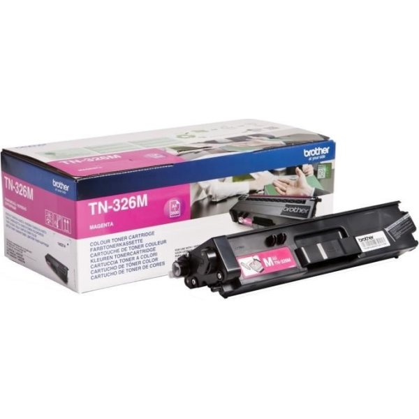 Brother TN326M Lasertoner, magenta, 3500 s.