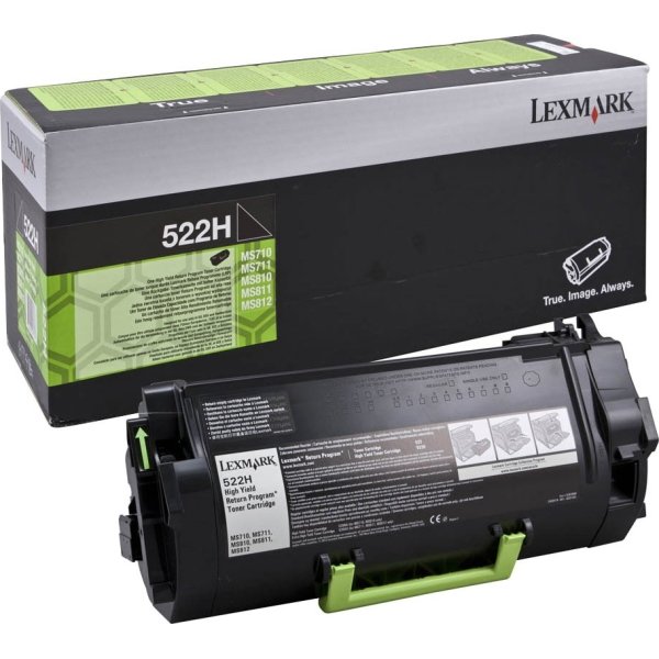 Lexmark LEX52D2H00 522H, 25000 sider, sort