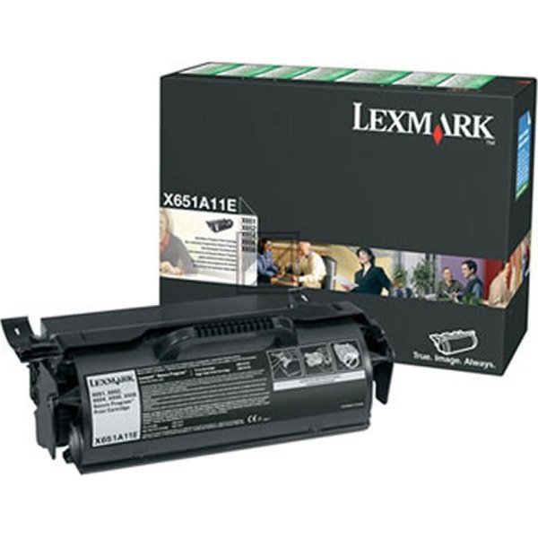 Lexmark X651A11E lasertoner, sort, 7000s