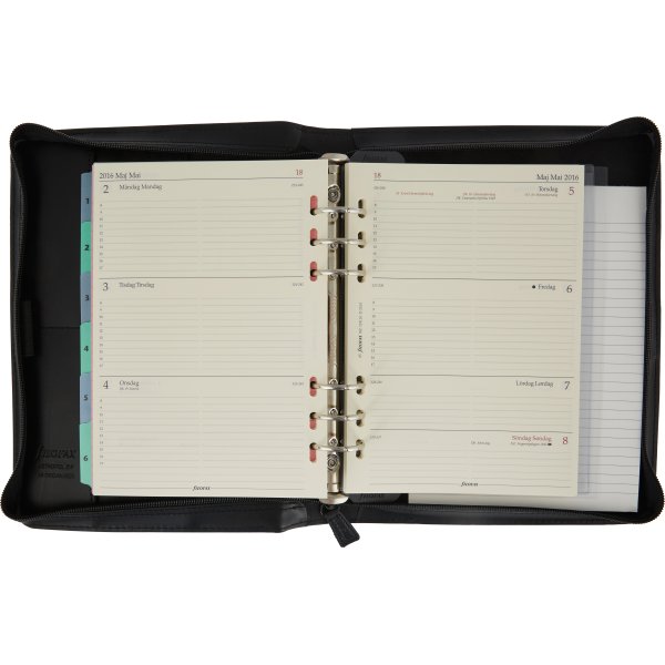 Filofax Metropol 2017 Kalender Zip A5, sort