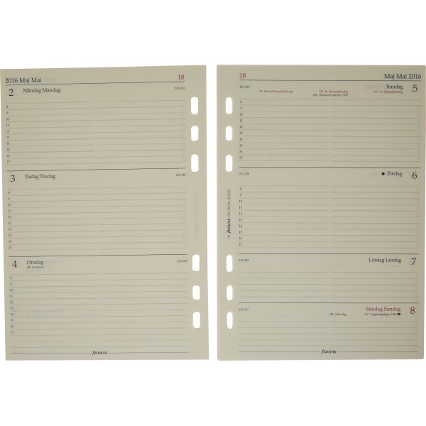 Filofax Metropol 2017 Kalender Zip A5, sort