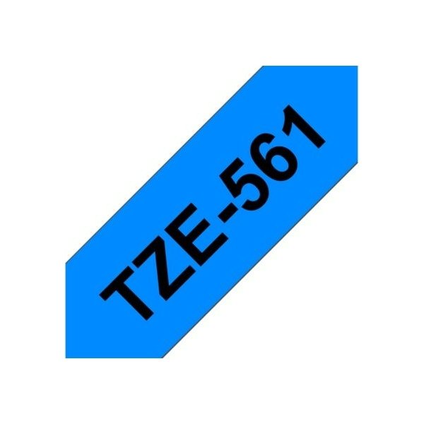 Brother TZe-561 labeltape 36mm, sort på blå