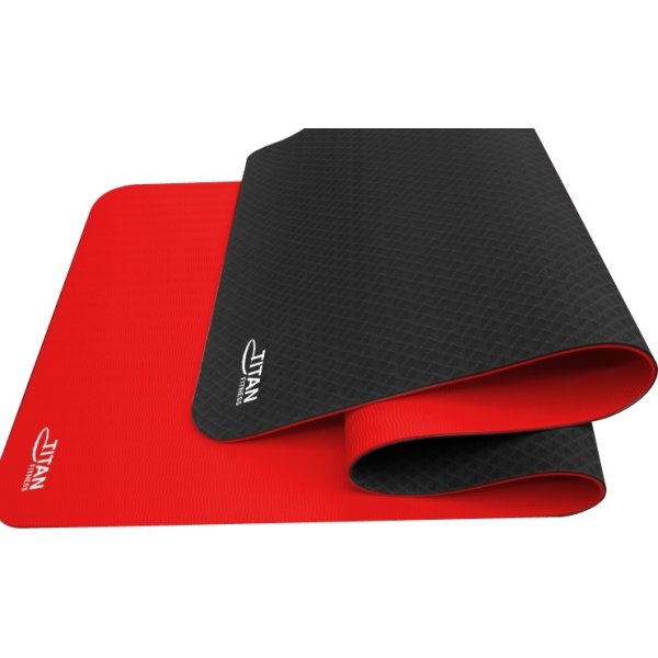 Titan Yoga Mat, sort & rød