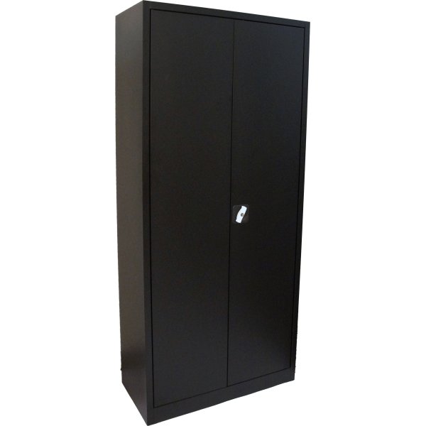 Værkstedsskab, 4 hylder, (BxDxH) 80x38x180cm, sort