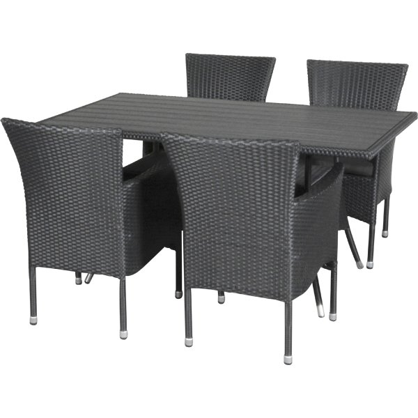 Oscar luksus havebord sort B84xL150 cm