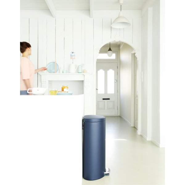 Brabantia Flatback Pedalspand 30 liter, blå
