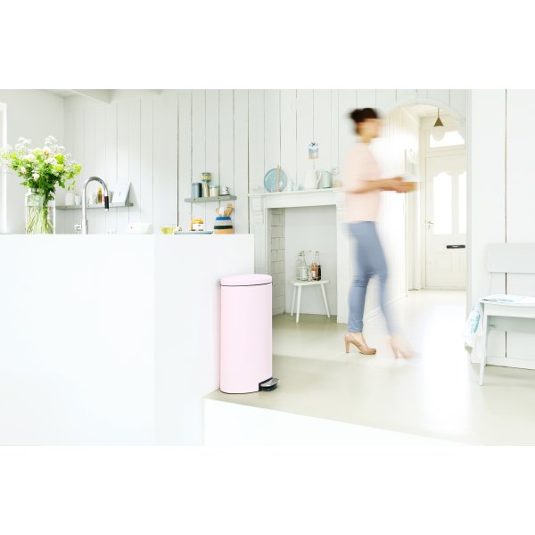 Brabantia Flatback Pedalspand 30 liter, pink