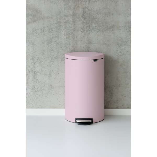 Brabantia Flatback Pedalspand 30 liter, pink