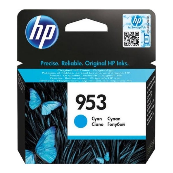 HP nr.953/F6U12AE blækpatron, cyan, 700s.