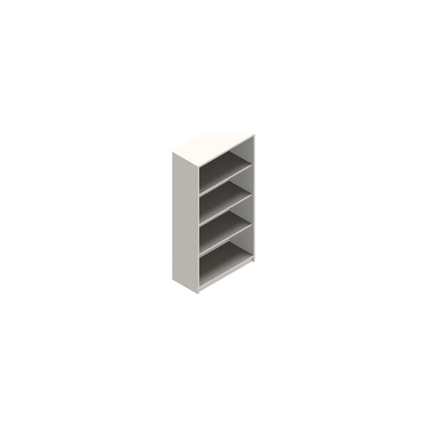 Jive reol m/4 rum hvid dekor laminat Dybde 35 cm