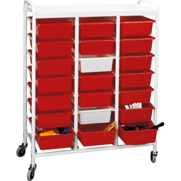 Opbevaringsvogn til plastkasser, 950x420x1180